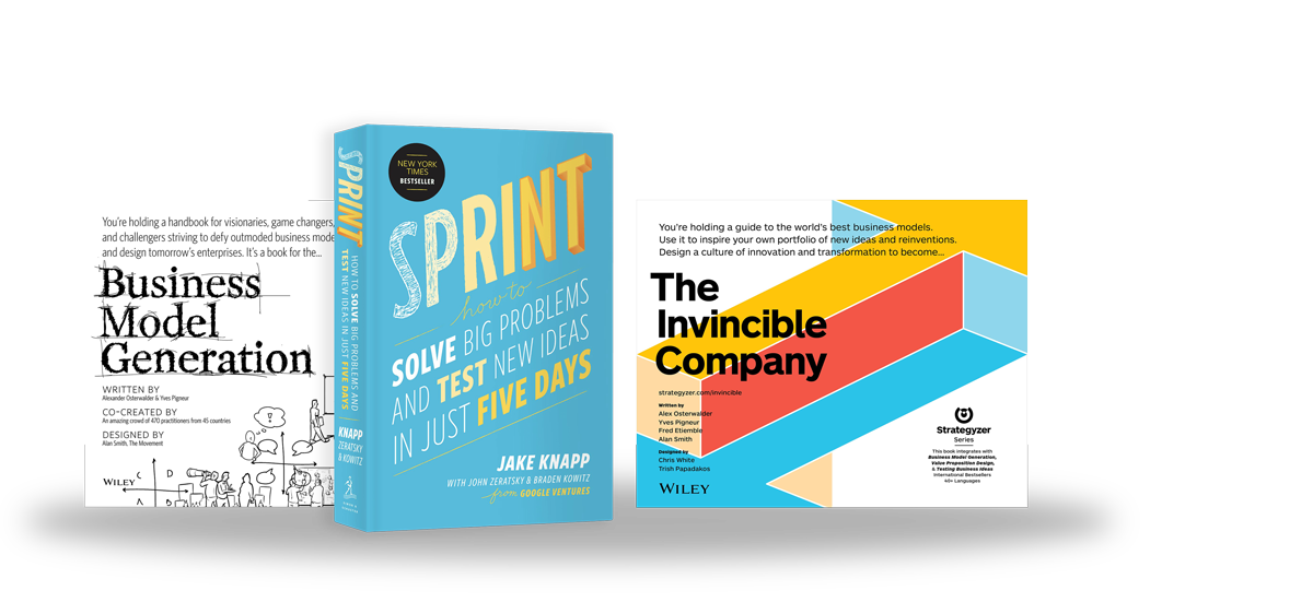 Jake Knapp, Alex OSterwalder and Yves Pigneur are bestselling authors